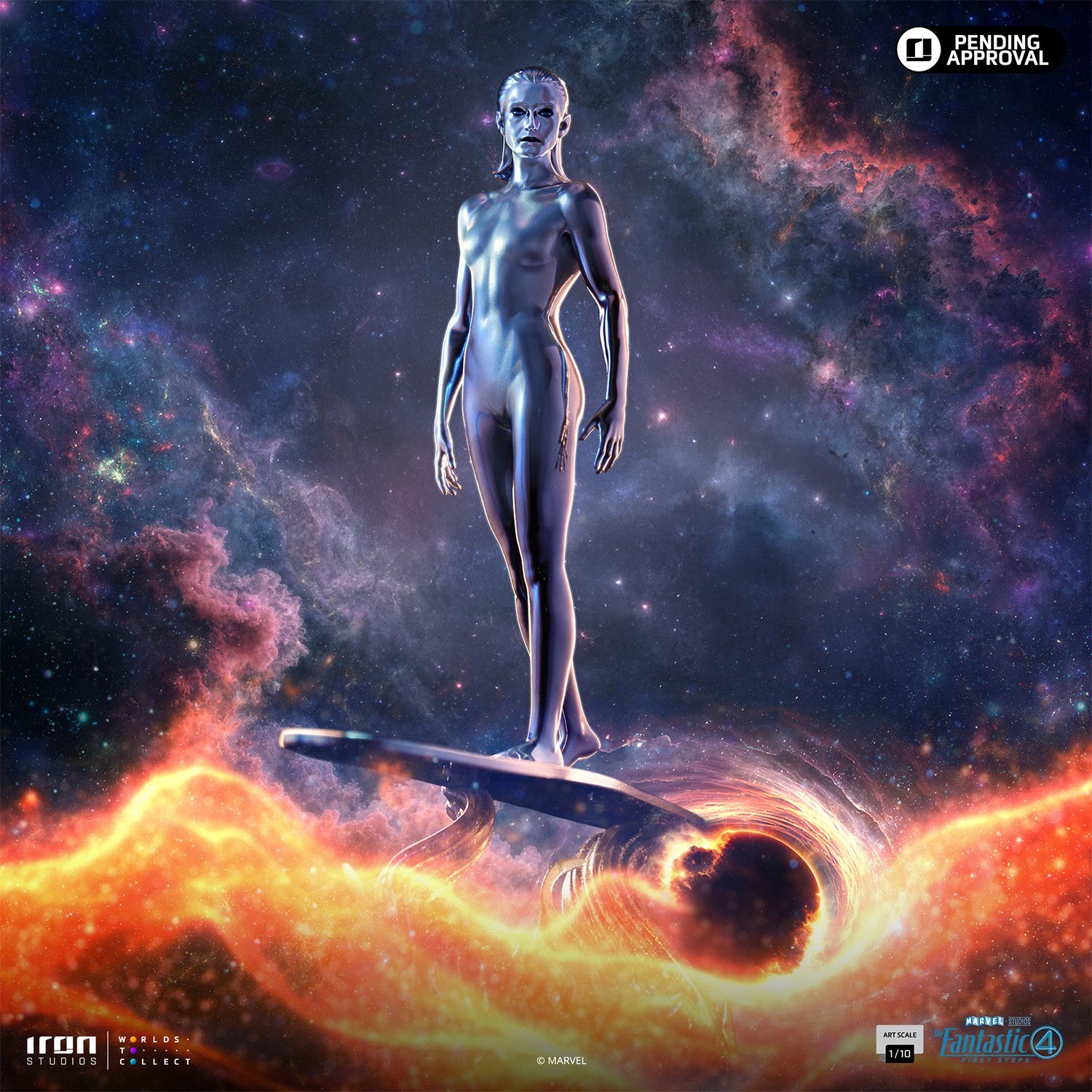 Pre-Order Iron Studios Marvel Fantastic Four Silver Surfer Art Scale Statue